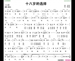 十八岁的选择简谱