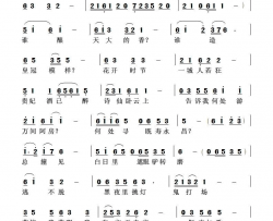 梦里姚黄简谱-高鸣演唱-李世刚/任清彪词曲
