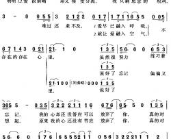 答应不爱你简谱-孙艺词/金大洲曲郑中基-