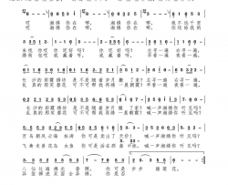 喊一声湘绣，你听见了吗？简谱-许志刚演唱-曹中心/李钢词曲