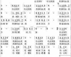 我跟你去流浪简谱-没有车 没有房