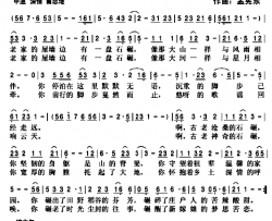 老家的那盘石碾简谱-张淑静演唱-陈钦成/孟宪东词曲