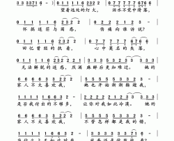 她的家人不喜欢我简谱-孙世彦演唱-黄路耀/孙世彦词曲