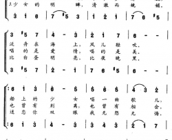明月在天空二声部[乌克兰]简谱