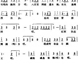 红军队伍到湖乡简谱-