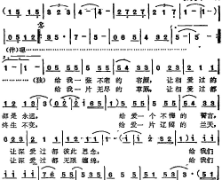 苏芮演唱金曲：给爱简谱-苏芮演唱-廖蓉如/楼文中词曲
