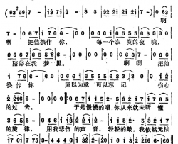 如果把他换作你简谱-孟庭苇演唱-吕国栋/吕国栋词曲