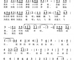 我有一个小小的梦想简谱