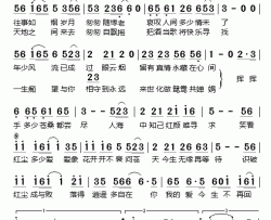 来去今生简谱-电视剧《中华英豪》片尾曲邵兵-