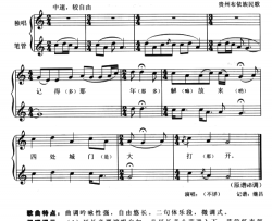 记得那年解放来五线谱简谱