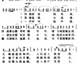 军歌金曲：英雄赞歌简谱