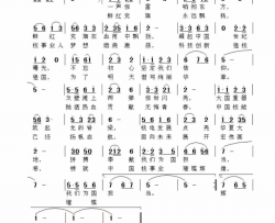 铸就辉煌简谱-岑东芳演唱-全芳曲谱