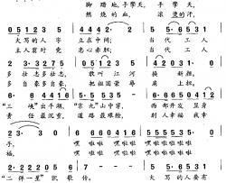 当代工人简谱-秦云岩词/晓丹曲中国交响乐团合唱团演唱-