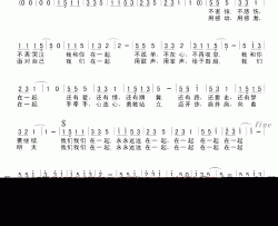 玉树，我们在一起简谱-林在北词/一叶知秋曲