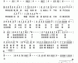 阿妈的草原简谱-萨仁娜演唱-古弓制作曲谱