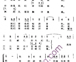革命知识青年之歌简谱