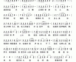 爱恋的火苗简谱-卢美兰演唱-曹中新/黎荣军词曲
