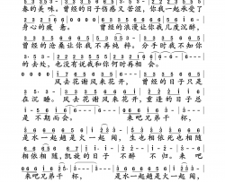 永远的兄弟简谱-刀郎演唱-嵇道青/杨鹤词曲