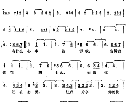 邓丽君演唱金曲：心事简谱