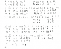 咱们中国有力量简谱