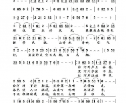 塞北赤城好风光修改版简谱-王梦缘演唱-李成忠/李成忠词曲