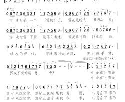 总是在下雪的日子里想起你简谱-周亮演唱-陈帆/颂今词曲