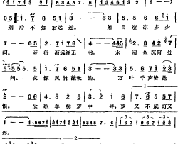 邓丽君演唱金曲：万叶千声·玉楼春简谱