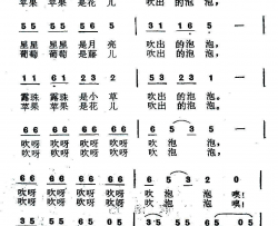 吹泡泡张俊以词满广元曲吹泡泡张俊以词 满广元曲简谱