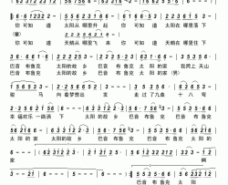 太阳的故乡（樟楠词张晋夫曲）简谱-徐昕安奕宁（童）演唱-古弓制作曲谱
