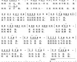 妈妈简谱(歌词)-王wzh曲谱