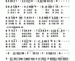 远方的家简谱-乌兰托娅演唱-王德清/黄胜华词曲