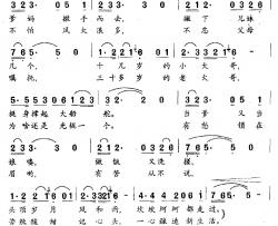 啊，大哥简谱-刘振华词/张良杰曲