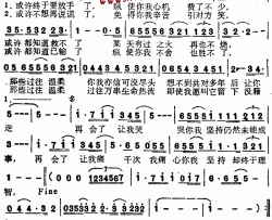 再会了粤语简谱