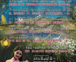 茶香夜雨简谱-杨晨晖演唱-音乐走廊/音乐走廊词曲
