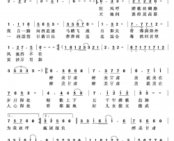 醉美甘肃简谱-樊芳斌演唱-李璐/刘顶柱词曲