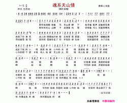 魂系天山情简谱