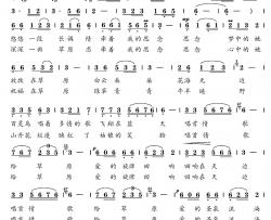 唱首情歌给草原简谱-娜木罕词/齐峰曲