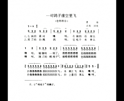 一对鸽子虚空里飞仓郎郎令简谱