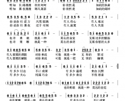 有多少善良不假思索简谱-高鸣演唱-乐声扬曲谱