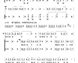 在希望的田野上 领唱、二声部合唱简谱