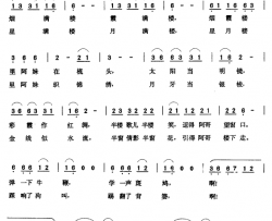 吊脚楼里的阿妹廖泽川词张玉晶曲吊脚楼里的阿妹廖泽川词 张玉晶曲简谱