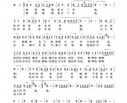 牧村的黄昏简谱-德德玛演唱-王wzh制作曲谱