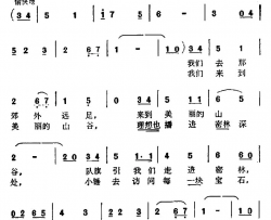 我们来到美丽的山谷合唱简谱