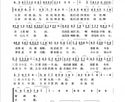 父亲对我说回声嘹亮2014简谱