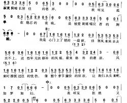 关不上的窗简谱-陈信荣词/周传雄曲周传雄-
