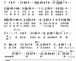 爱红妆更爱武装简谱-张妍演唱-马艺源/雷远生词曲