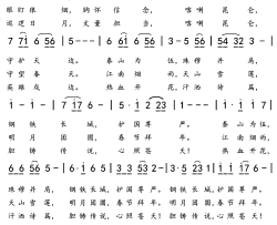 喀喇昆仑之歌简谱-陈能书曲谱