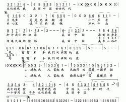 美丽中国简谱(歌词)-柏文阿鲁阿卓演唱-Z.E.Z.曲谱