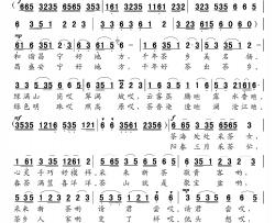 茶乡新歌简谱-王祎词/贾云曲宜宾艺术团独唱-
