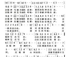 眼神“抗疫”公益歌曲简谱-雷建伟演唱-李书伟/周晓东、雷建伟词曲